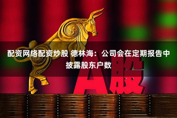 配资网络配资炒股 德林海：公司会在定期报告中披露股东户数