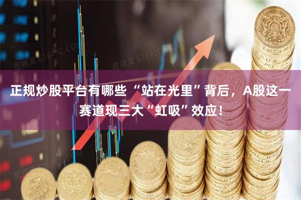 正规炒股平台有哪些 “站在光里”背后，A股这一赛道现三大“虹吸”效应！
